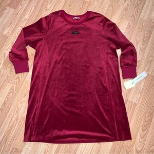 Calvin Klein Red / cranberry Velvety Dress